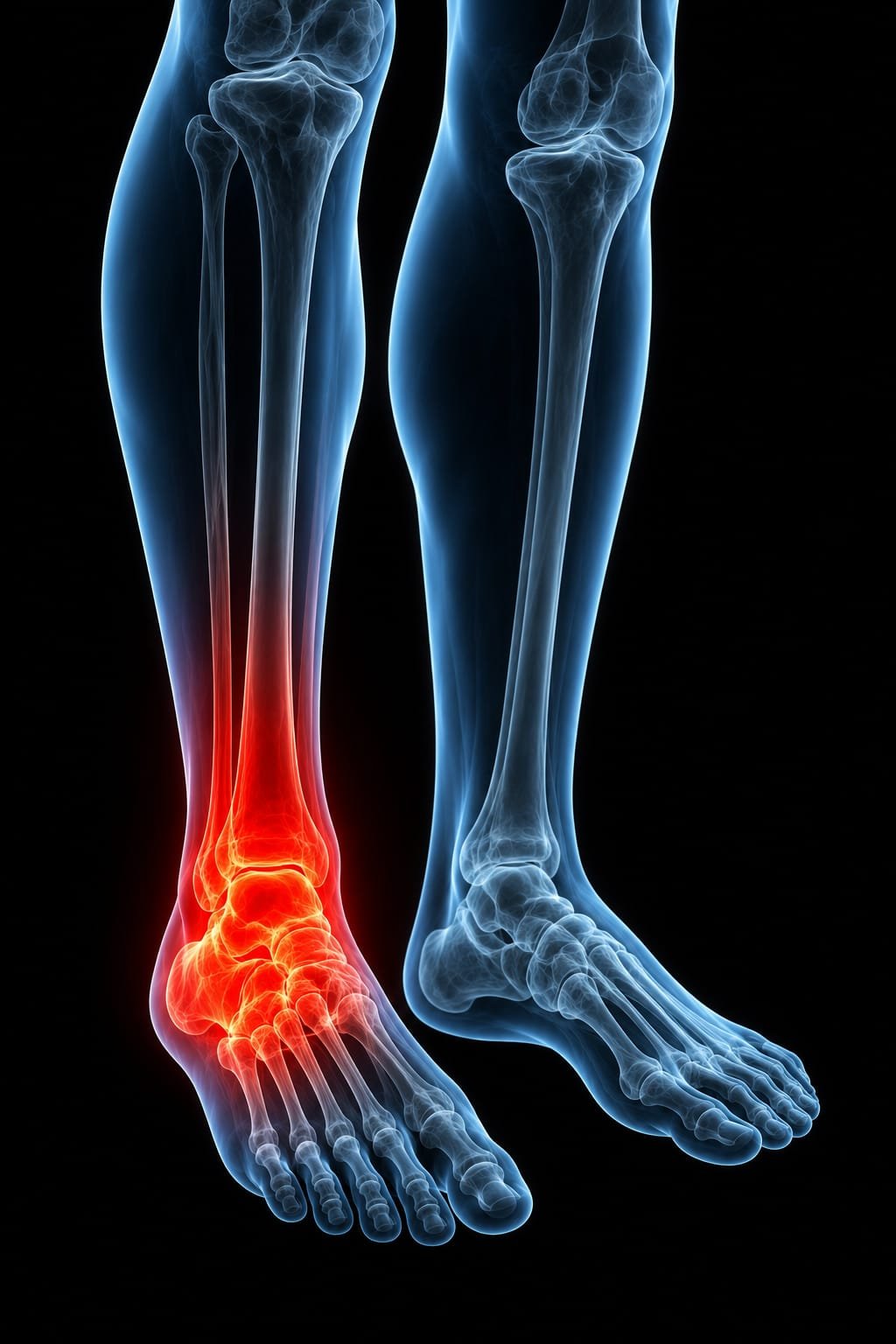 Problemas no Tornozelo (Entorse...) — condição tratada com palmilha postural na Arcus Life